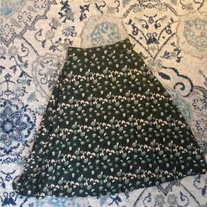 NWT Pact Fit and Flare Midi Skirt in Mountain View Meadow Floral